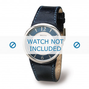 Boccia horlogeband 3161-12-BO3161-12-40 Leder Blauw 26mm + blauw stiksel