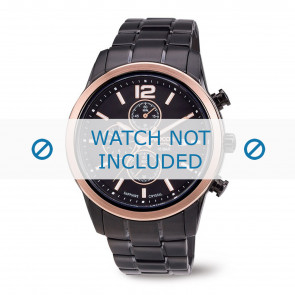 Boccia horlogeband 3759-04  Titanium Zwart