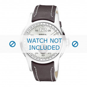Breil horlogeband BW0215 Leder Grijs 21mm + wit stiksel
