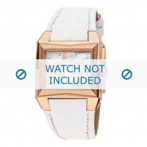 Breil horlogeband BW0264 Leder Wit + wit stiksel