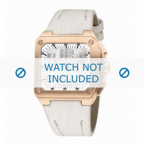Breil horlogeband BW0399 Leder Wit + wit stiksel