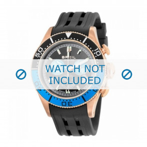 Horlogeband Breil BW0406 Rubber Zwart 22mm