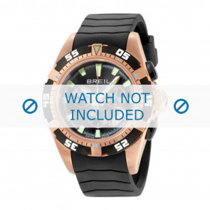 Breil horlogeband BW0410 Rubber Zwart 22mm