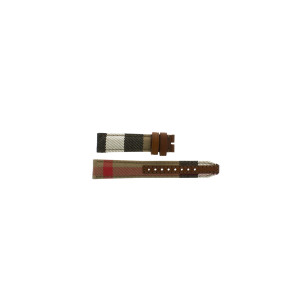 Horlogeband Burberry BU9151 Leder/Textiel Multicolor 18mm