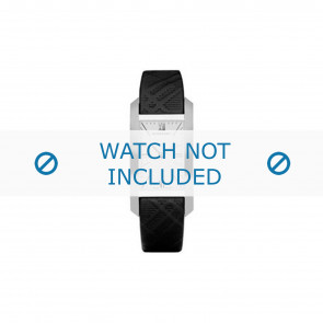 Horlogeband Burberry BU1082 Rubber Zwart 17mm
