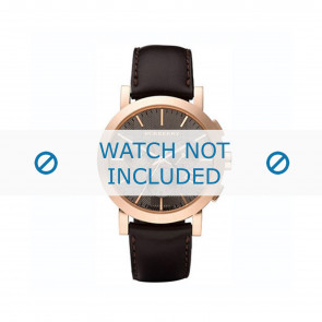 Horlogeband Burberry BU1863 Leder Donkerbruin 20mm
