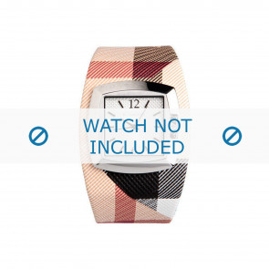 Horlogeband Burberry BU4050 Onderliggend Leder Multicolor 28mm