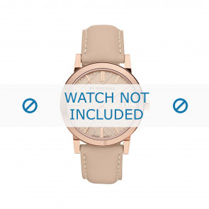 Horlogeband Burberry BU9014 Leder Beige 20mm