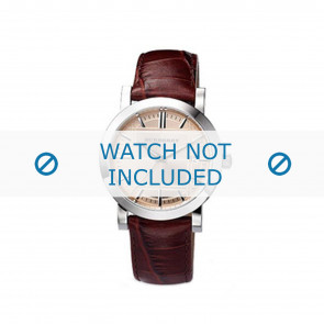 Horlogeband Burberry BU1356 Leder Bruin 20mm