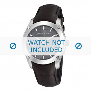 Horlogeband Burberry BU1860 Leder Zwart 22mm
