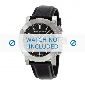 Horlogeband Burberry BU2306 Leder Zwart 22mm