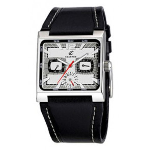 Horlogeband Calypso K5179 Leder Zwart