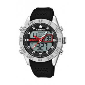 Horlogeband Calypso K5774 / 4 Silicoon Zwart 24mm
