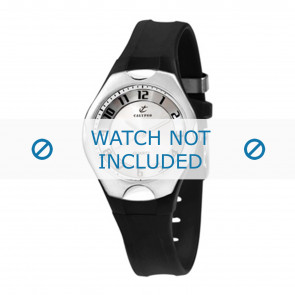 Horlogeband Calypso K5162-1 / K5162-2 / K5162-3 Kunststof/Plastic Zwart 14mm