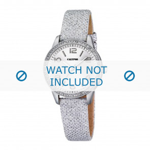 Calypso horlogeband K5652-1 Leder Zilver