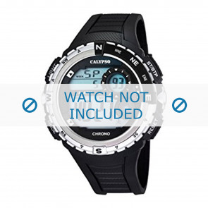Horlogeband Calypso K5662-1 Rubber Zwart 28mm