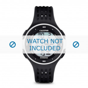Horlogeband Calypso K5664-1 Rubber Zwart 19mm
