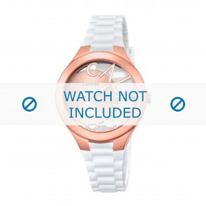 Horlogeband Calypso K5678-1 Rubber Wit 12mm