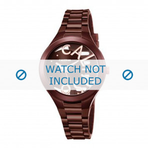 Horlogeband Calypso K5678-3 Rubber Bruin 12mm