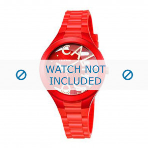 Horlogeband Calypso K5678-6 Kunststof/Plastic Rood 13mm