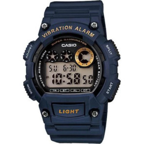 Casio horlogeband 10410726 Kunststof Blauw 18mm 