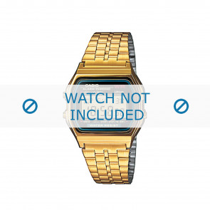 Horlogeband Casio A159WGEA-1EF / 10396378 Staal Doublé 18mm