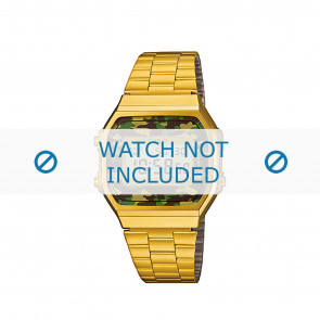 Casio horlogeband A168WEGC-3EF / A168WEGC-3 Staal Goud (Doublé) 18mm 