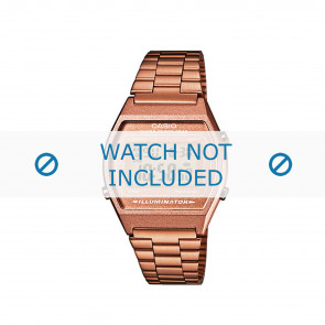 Casio horlogeband  B640WC-5AEF / B640WC-5A  Staal Goud (Rosé) 18mm 