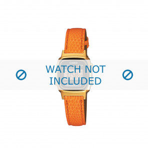 Horlogeband LA670WEGL-4A2EF / LA670WEGL-4A2 / 10487172 Leder Oranje 14mm