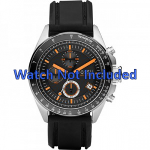 Horlogeband Fossil CH2647 Silicoon Zwart 22mm