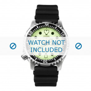 Horlogeband Citizen 5810-H19535 / 59-L7325 Rubber Zwart 21mm