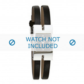 Horlogeband Dolce & Gabbana 3719250559 Onderliggend Leder Zwart 6mm