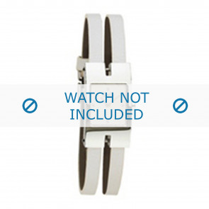 Dolce & Gabbana horlogeband 3719250562 Leder Wit 6mm
