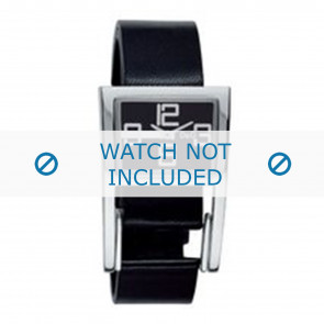 Horlogeband Dolce & Gabbana 3719251215 Leder Zwart 18mm