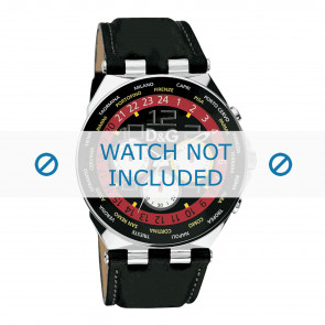 Dolce & Gabbana horlogeband 3719770194 Leder Zwart + standaard stiksel