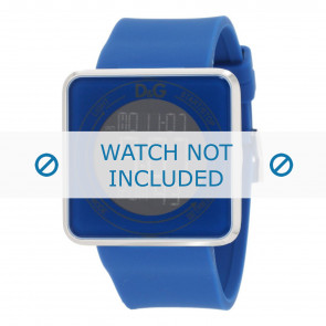 Horlogeband Dolce & Gabbana DW0736 Rubber Blauw 28mm