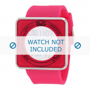 Dolce & Gabbana horlogeband DW0737 Rubber Roze 28mm