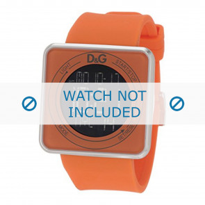 Horlogeband Dolce & Gabbana DW0738 Rubber Oranje 28mm