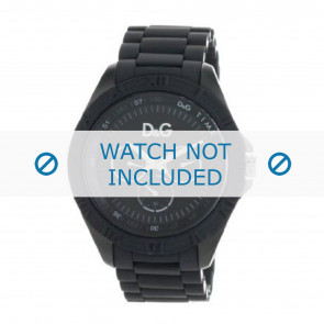 Horlogeband Dolce & Gabbana DW0767 Staal/Silicoon Zwart 22mm