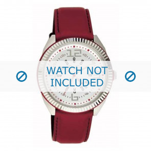 Dolce & Gabbana horlogeband DW0032 Leder Rood 20mm + rood stiksel