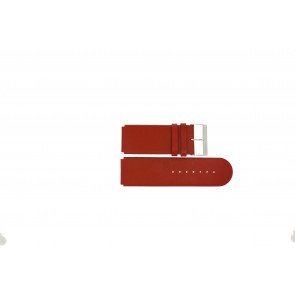 Jacques Lemans horlogeband DC-218 / RE Leder Rood 26mm