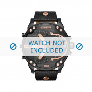 Horlogeband Diesel DZ7350 Leder Zwart 28mm