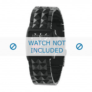 Diesel horlogeband DZ1088 Roestvrij staal (RVS) Zwart 12mm