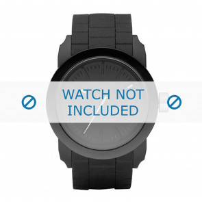 Diesel horlogeband DZ1437 Rubber Zwart 24mm