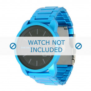 Diesel horlogeband DZ1468 Aluminium Blauw 24mm