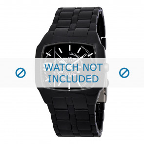 Diesel horlogeband DZ1549 Kunststof / Plastic Zwart 21mm