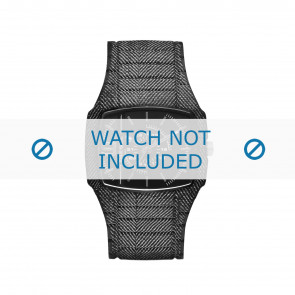 Diesel horlogeband DZ1670 Silicoon Grijs 28mm + grijs stiksel