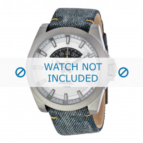 Horlogeband Diesel DZ1689 Leder/Textiel Jeans 24mm