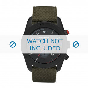 Horlogeband Diesel DZ4189 Textiel Groen 25mm