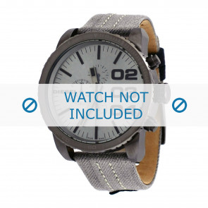 Diesel horlogeband DZ4285 Textiel Grijs 26mm + grijs stiksel